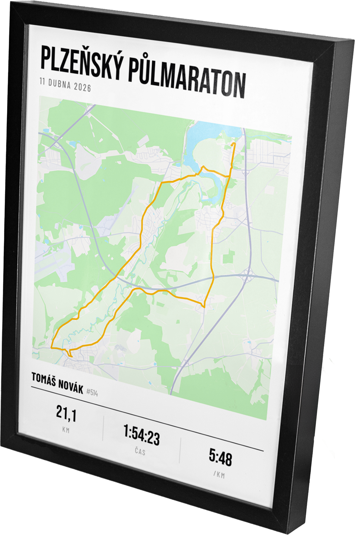 SPORT-STORY personalizovaný závodní plakát – Plzeňský půlmaraton